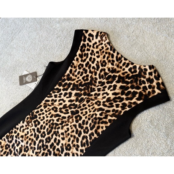 NWT Vince Camuto Dress Leopard Animal Print Stretch Women's Size 8 - Picture 5 of 12